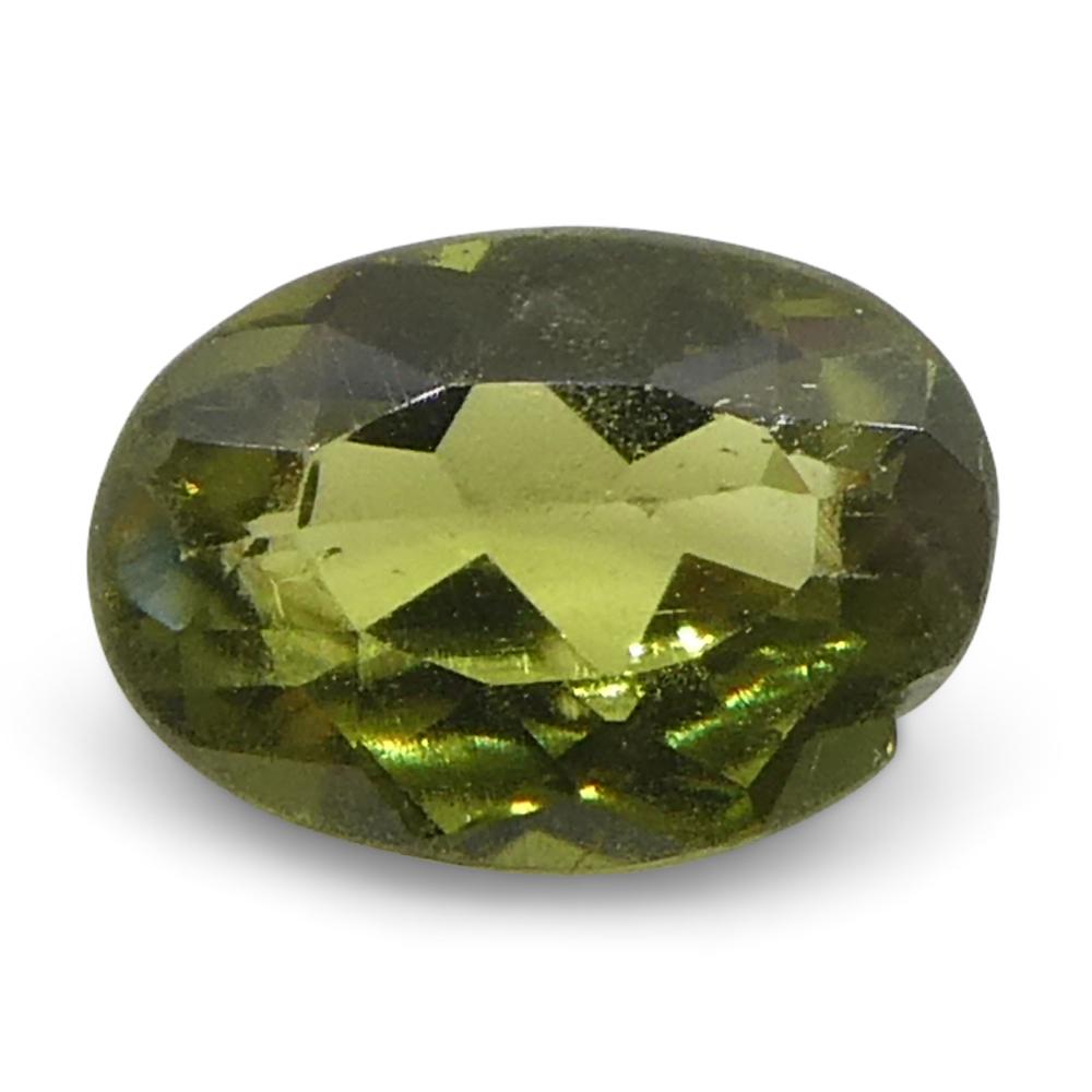 Women's or Men's 0.3ct Oval Yellow-Green to Yellowish Brown Alexandrite from Brazil For Sale