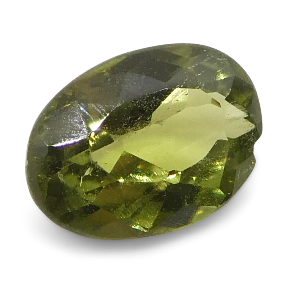 0.3ct Oval Yellow-Green to Yellowish Brown Alexandrite from Brazil For Sale 1
