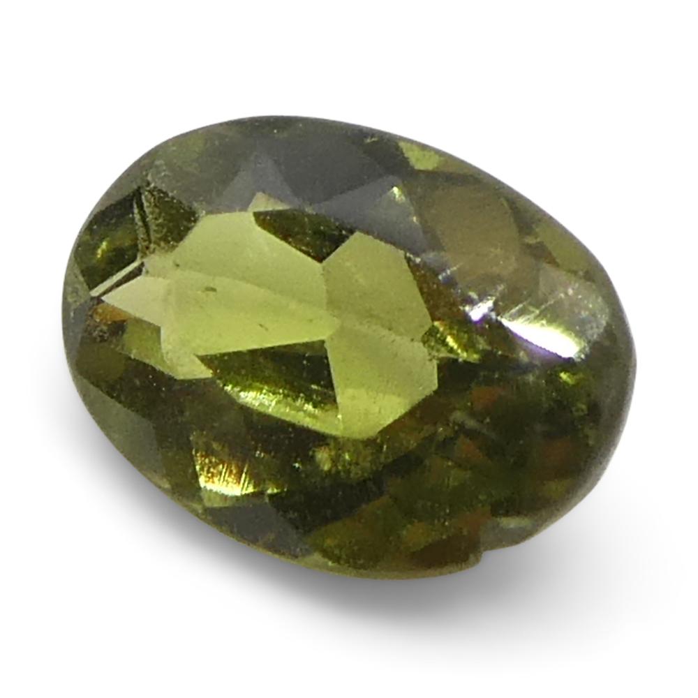 0.3ct Oval Yellow-Green to Yellowish Brown Alexandrite from Brazil For Sale 2