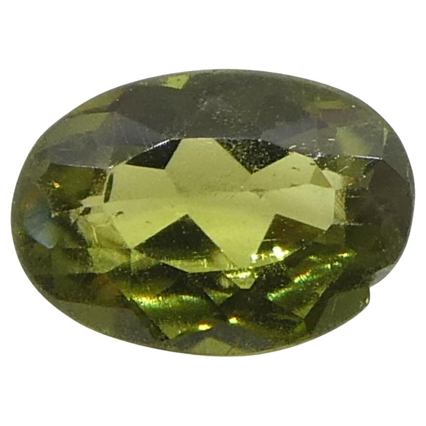 0.3ct Oval Yellow-Green to Yellowish Brown Alexandrite from Brazil For Sale