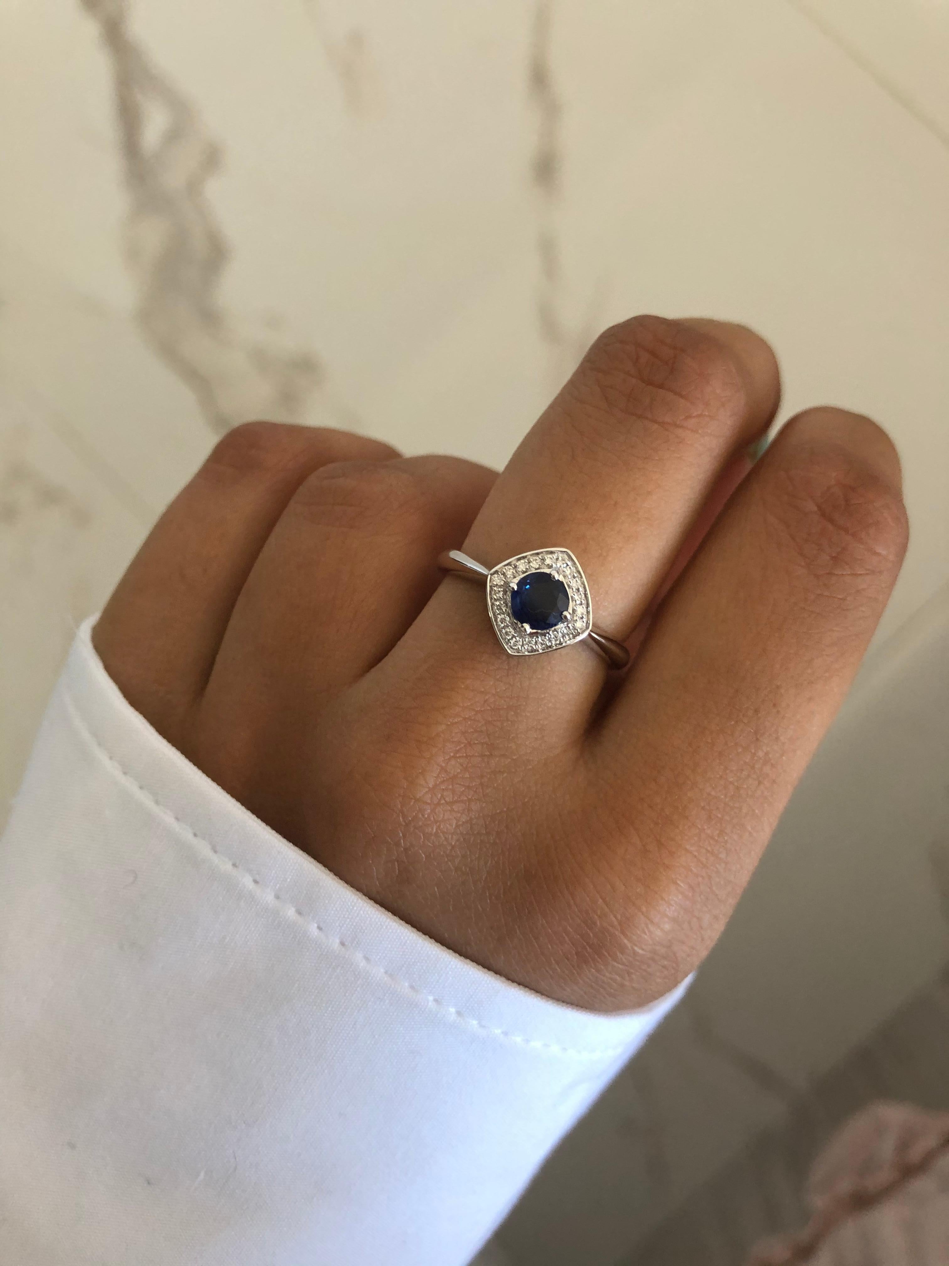 Work From Home Essentials! This collection features a dainty selection of jewelry with blue sapphires and diamonds. These Blue Sapphires are sourced from Madagascar and project a bold blue hue. Accented with diamonds, these minimal pieces can be the