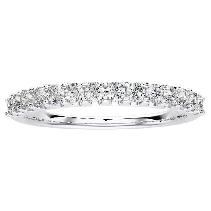 0.4 Carat Diamond in 14K White Gold Wedding Band 1981 Classic Collection Ring For Sale