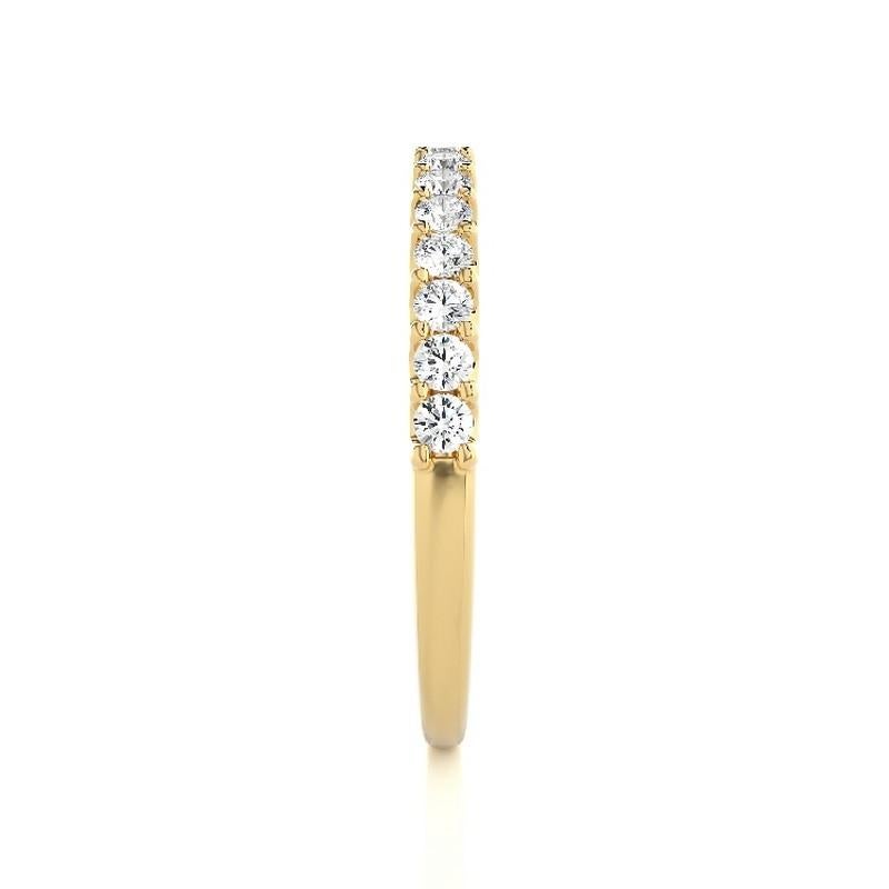 Taglio rotondo Anello con diamante da 0,4 carati in oro giallo 14 carati Collection'S 1981 in vendita