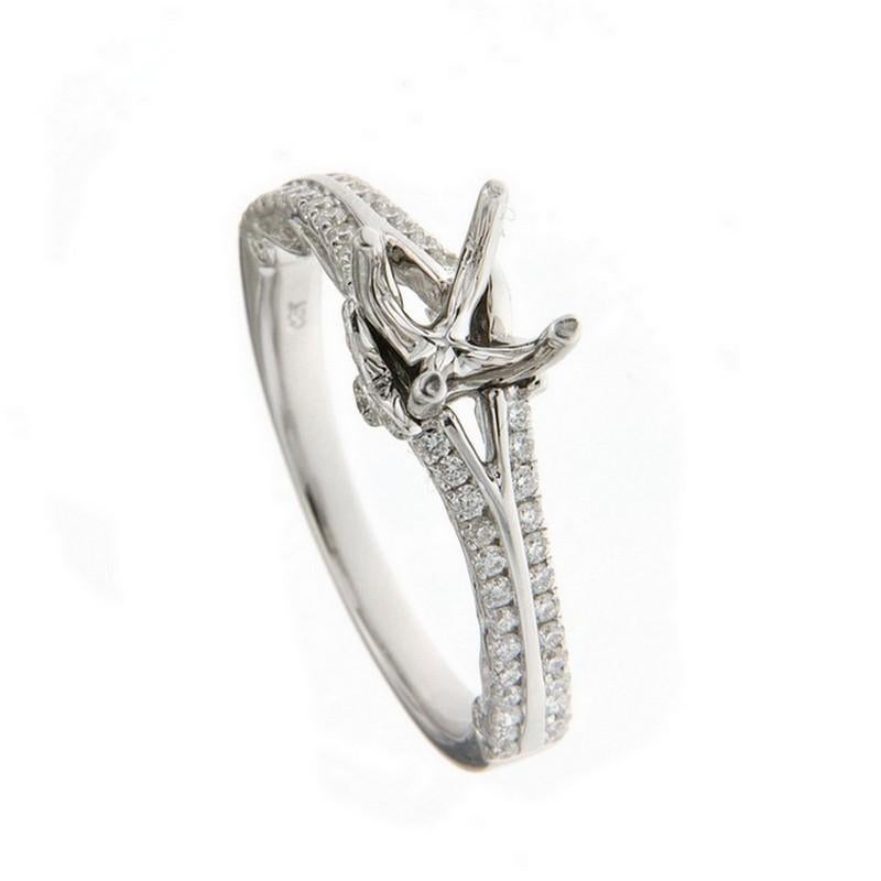 Modern 0.4 Carat Diamond Vow Collection Ring in 18K White Gold For Sale
