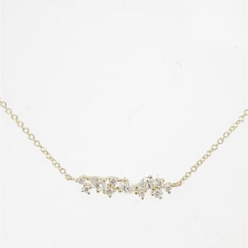 Modern 0.4 Carat Diamonds in 14K Yellow Gold Gazebo Fancy Collection Necklace For Sale