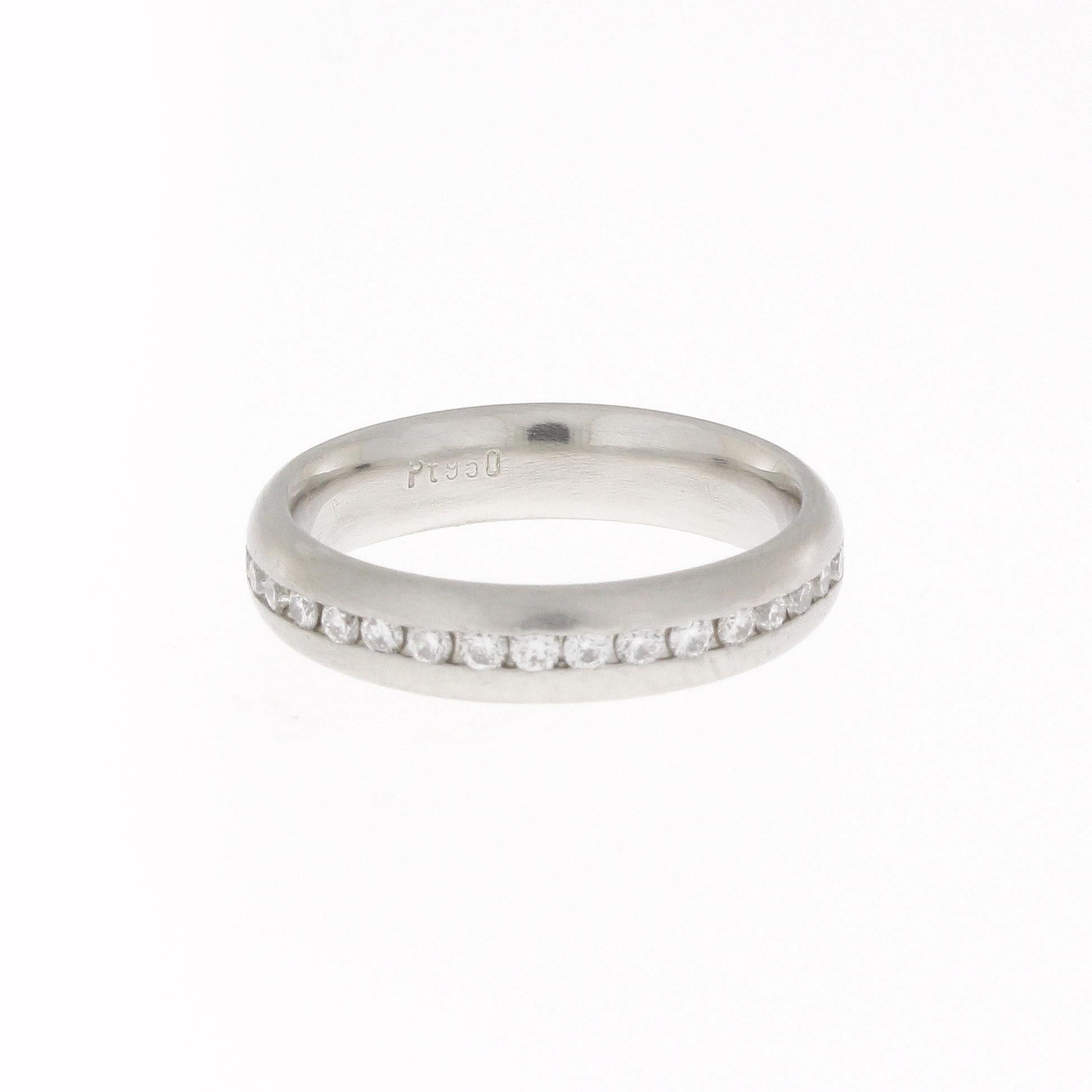 Platinum Eternity Band Bridal Ring with 34 Diamonds approx. 0.4 Carat 
