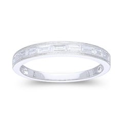 0.4 Ct Diamonds in 14K White Gold Wedding Band 1981 Classic Collection Ring