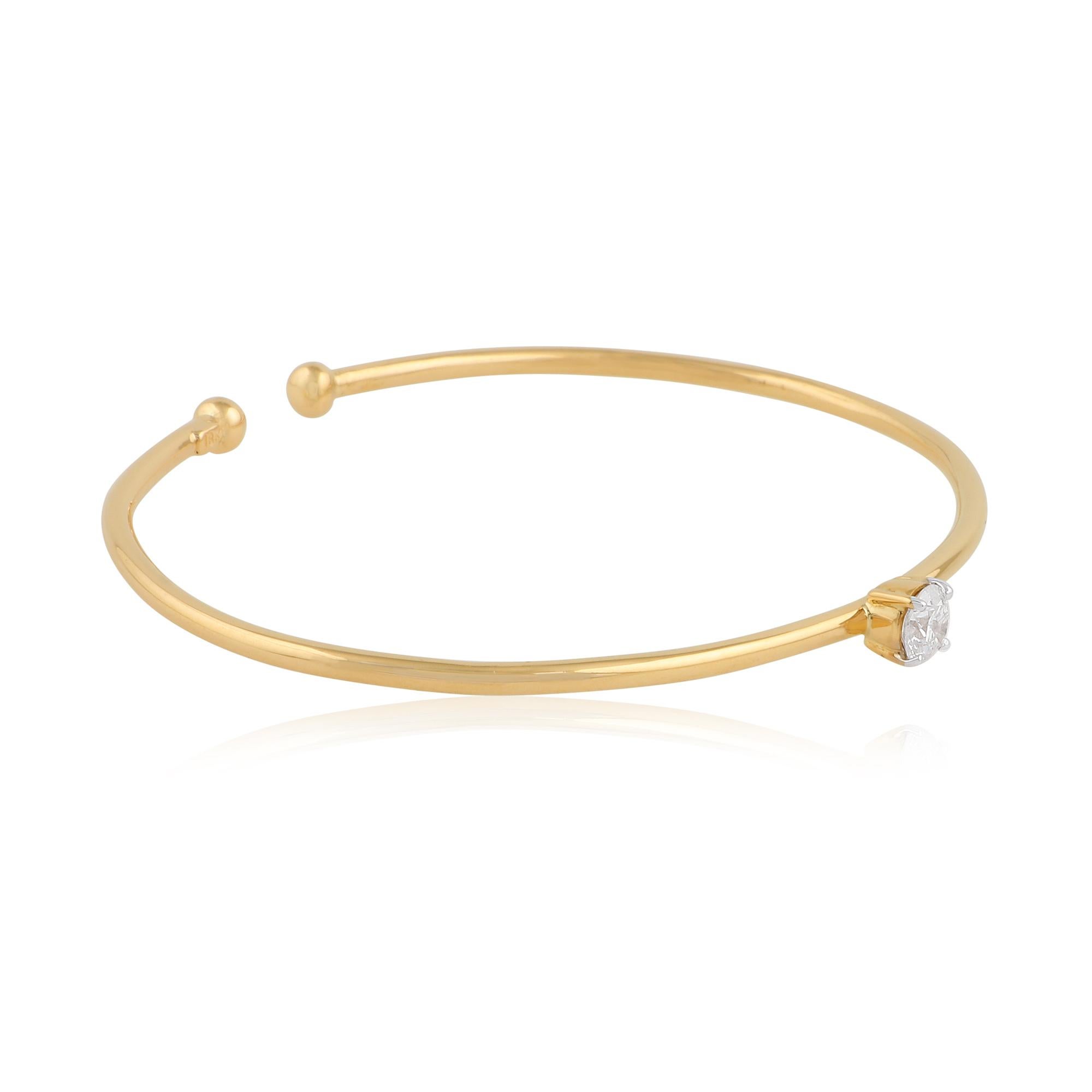 Cast from 14-karat gold, these exquisite bangle is handset with 0.45 carats of sparkling diamonds.

FOLLOW SPECTRUM JEWELS storefront to view the latest collection & exclusive pieces. Spectrum Jewels is proudly rated as a Top Seller on 1stdibs with