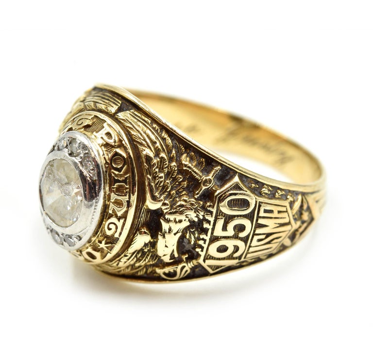 0 40 Carat  Diamond 14 Karat White Gold  and Palladium 1950s 