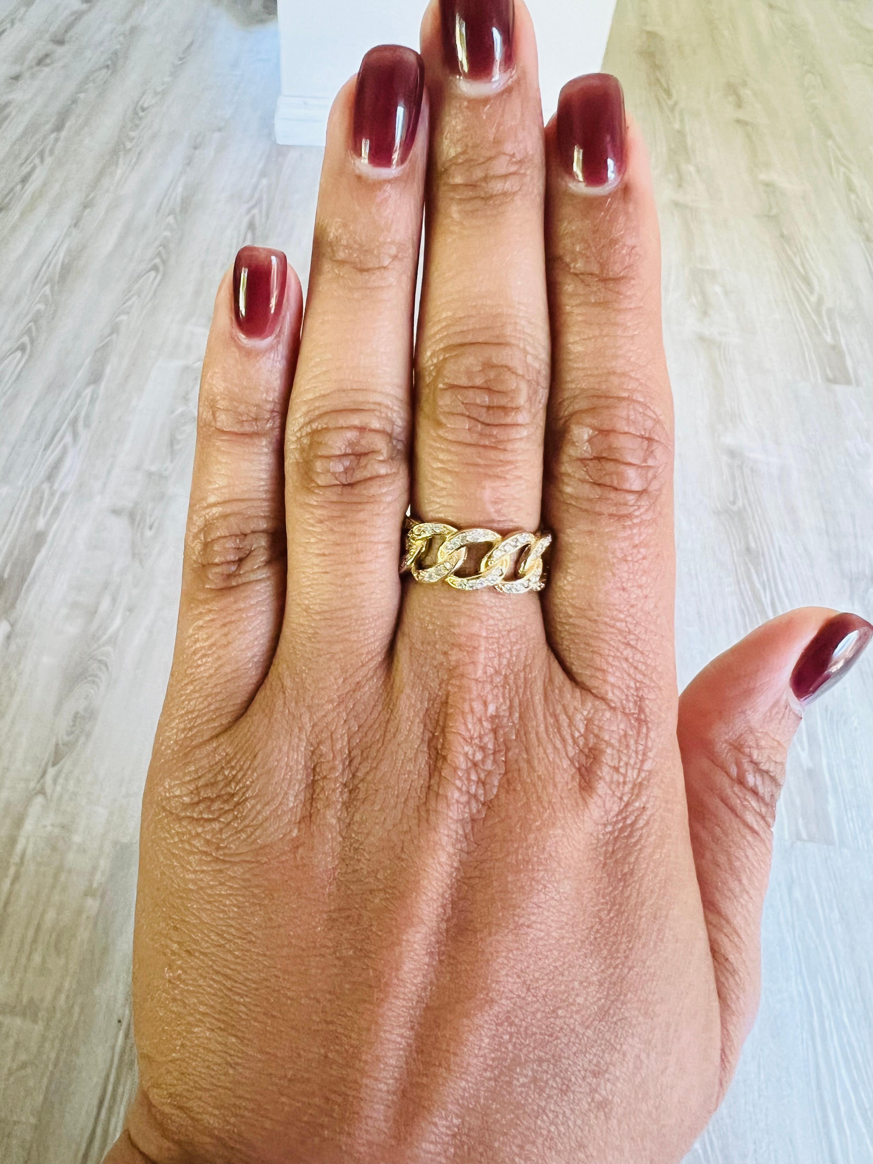 Women's 0.40 Carat Diamond 14 Karat Yellow Gold Band For Sale