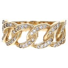 0.40 Carat Diamond 14 Karat Yellow Gold Band