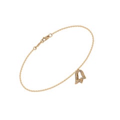 0, 40 Carat Diamond 18 Karat Rose Gold Tulip Bracelet