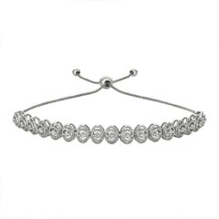 0.40 Carat Diamond Bolo Bracelet G SI 14K White Gold