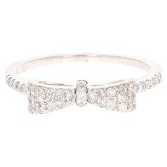 Bracelet à nœud en or blanc 14 carats avec diamants de 0,40 carat