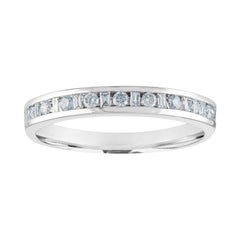 0.40 Carat Diamond Channel Set Gold Half Band Ring