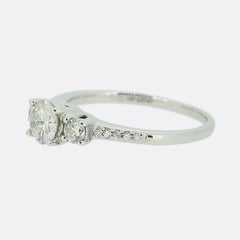 Bague de fiançailles diamant 0,40 carat