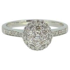 0,40 Karat Diamant Halo Cluster Ring