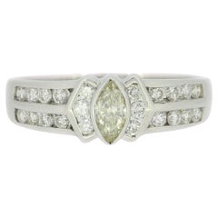 0,40 Karat Diamant-Marquise-Cluster-Ring