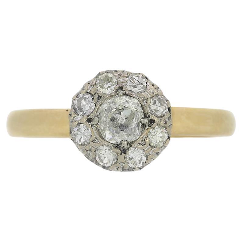 0.40 Carat Diamond Set Daisy Cluster Ring For Sale