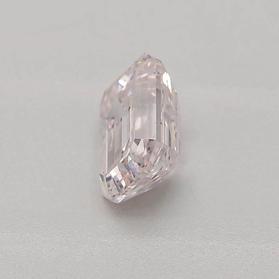 0.40 Carat Faint Pink Emerald Cut Diamond SI2 Clarity GIA Certified In New Condition For Sale In Kowloon, HK