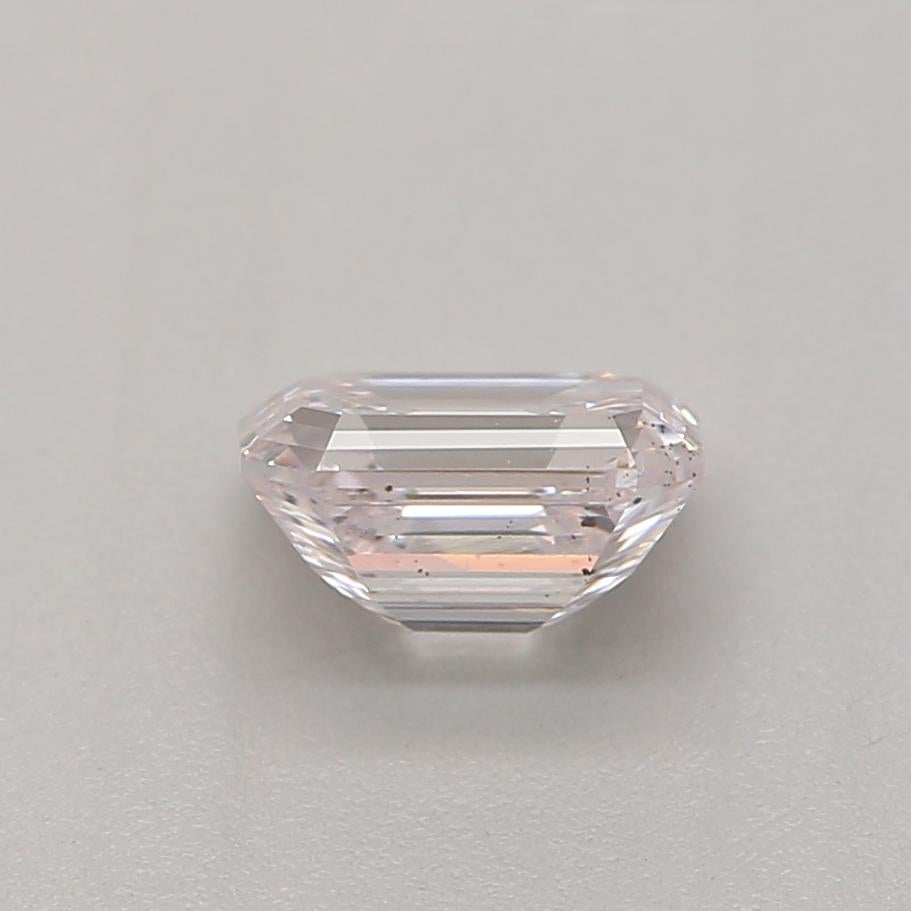Women's or Men's 0.40 Carat Faint Pink Emerald Cut Diamond SI2 Clarity GIA Certified For Sale