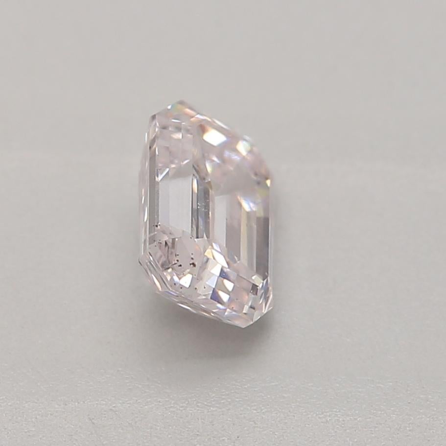 0.40 Carat Faint Pink Emerald Cut Diamond SI2 Clarity GIA Certified For Sale 1