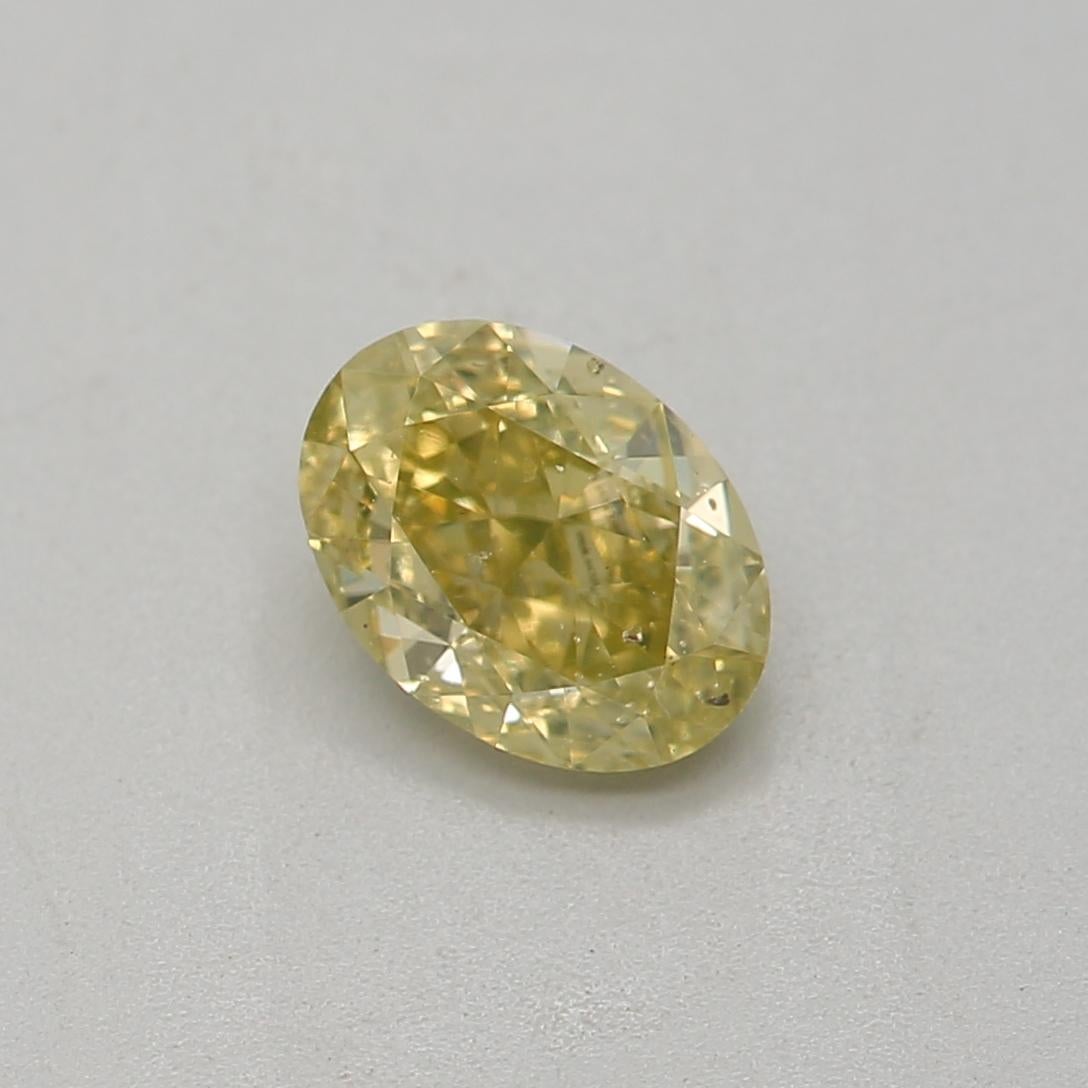 ***100% NATURAL FANCY COLOUR DIAMOND***

✪ Diamond Details ✪

➛ Shape: Oval
➛ Colour Grade: Fancy Brownish Greenish Yellow
➛ Carat: 0.40
➛ Clarity: SI2
➛ GIA Certified 

^FEATURES OF THE DIAMOND^

This 0.40 carat diamond falls into the small to