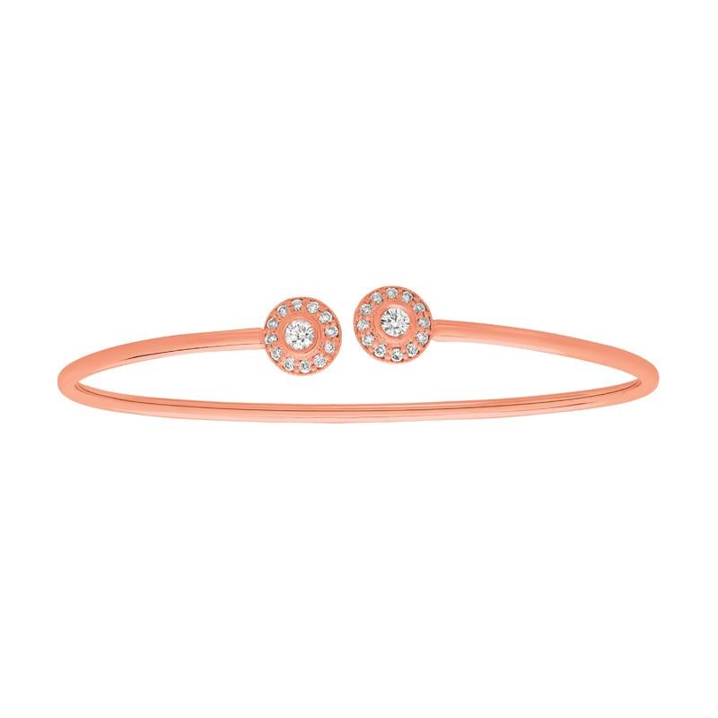 0.41 Carat Natural Diamond Bracelet Bangle G SI 14K Rose Gold

100% Natural Diamonds, Not Enhanced in any way Round Cut Diamond Bracelet
0.41CT
G-H
SI
14K Rose Gold, Pave and Bezel Style, 4.4 grams
5/16 inch in width
8 Diamonds - 0.19ct, 24 Diamonds