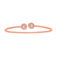 Bracciale con diamanti naturali da 0,40 carati G SI Oro rosa 14 carati