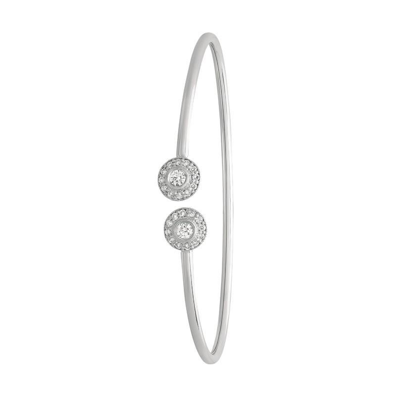 
0.41 Carat Natural Diamond Bracelet Bangle G SI 14K White Gold

    100% Natural Diamonds, Not Enhanced in any way Round Cut Diamond Bracelet 
    0.41CT
    G-H 
    SI  
    14K White Gold,  Pave and Bezel Style,   4.4 grams
    5/16 inch in