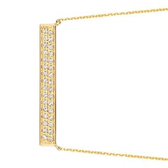 0,40 Karat Naturdiamant-Barren-Halskette 14 Karat Gelbgold G SI Kette
