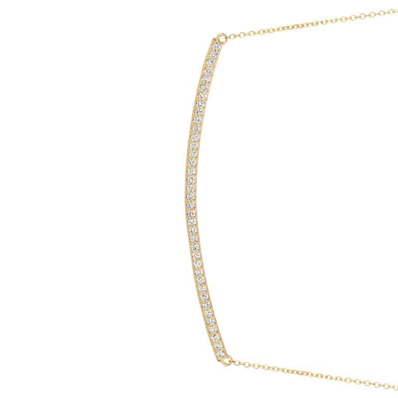 0.40 Carat Natural Diamond Bar Pendant 14K Yellow Gold G SI 18 inches chain

100% Natural Diamonds, Not Enhanced in any way Round Cut Diamond Necklace
0.40CT
G-H
SI
14K Yellow Gold Pave style 2.3 gram
1/16 inches in length, 2 inches in width
38