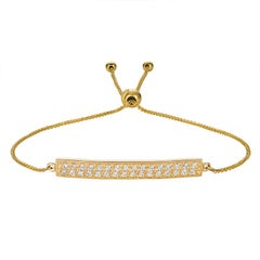 Bracciale Bolo con diamanti naturali da 0,40 carati G SI Oro bianco 14 carati
