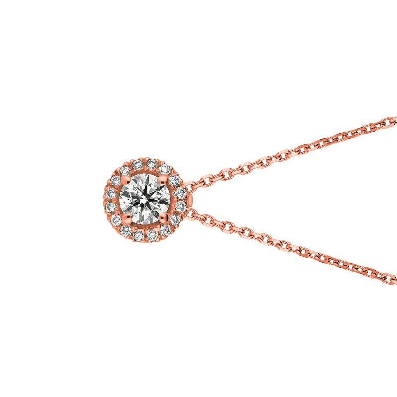 0.40 Carat Natural Diamond Halo Necklace 14K Rose Gold G SI 18 inches chain


100% Natural Diamonds, Not Enhanced in any way Round Cut Diamond Necklace
0.40CT
G-H
SI
14K Rose Gold Prong style 1.6 gram
5/16 inches in height, 5/16 inches in width
1