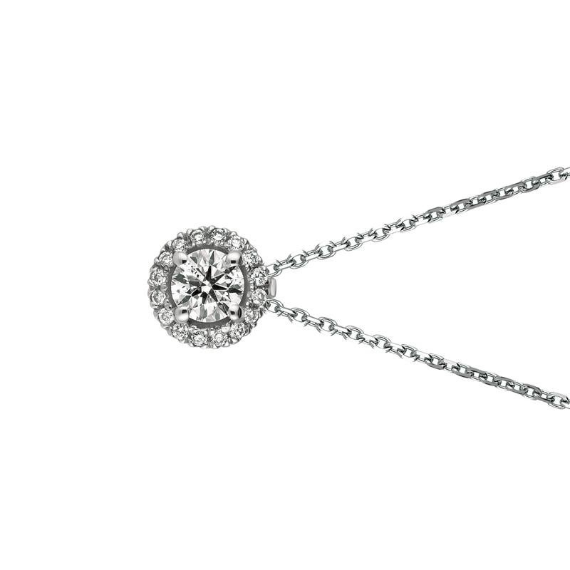 0.40 Carat Natural Diamond Halo Necklace 14K White Gold G SI 18 inches chain


100% Natural Diamonds, Not Enhanced in any way Round Cut Diamond Necklace
0.40CT
G-H
SI
14K White Gold Prong style 1.6 gram
5/16 inches in height, 5/16 inches in width
1