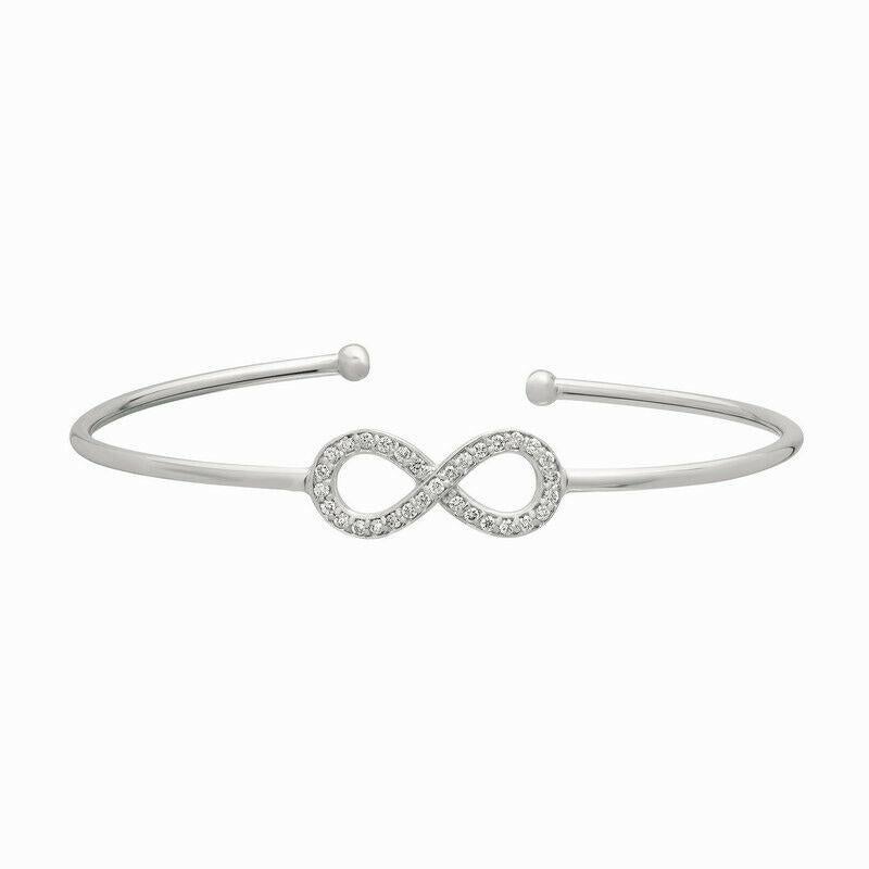 diamond infinity bracelet white gold