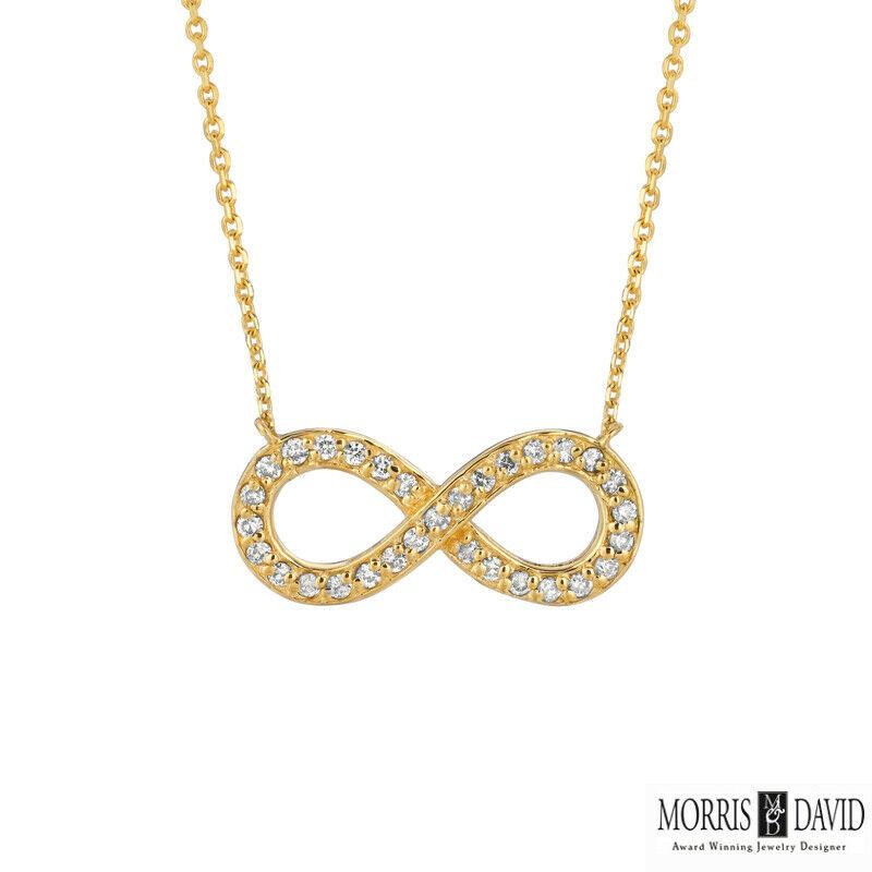 jilco white gold diamond infinity necklace