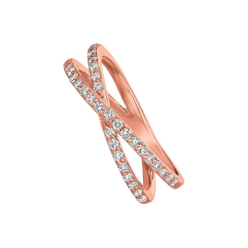 For Sale:  0.40 Carat Natural Diamond Ring G SI 14 Karat Rose Gold 4