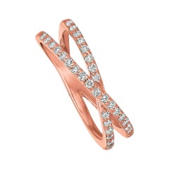 0.40 Carat Natural Diamond Ring G SI 14 Karat Rose Gold