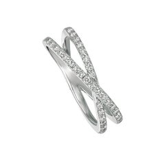 0.40 Carat Natural Diamond Ring G SI 14 Karat White Gold