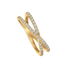 0.40 Carat Natural Diamond Ring G SI 14 Karat Yellow Gold