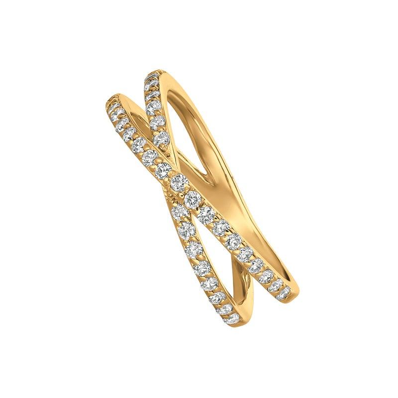 For Sale:  0.40 Carat Natural Diamond Ring G SI 14 Karat Yellow Gold 4