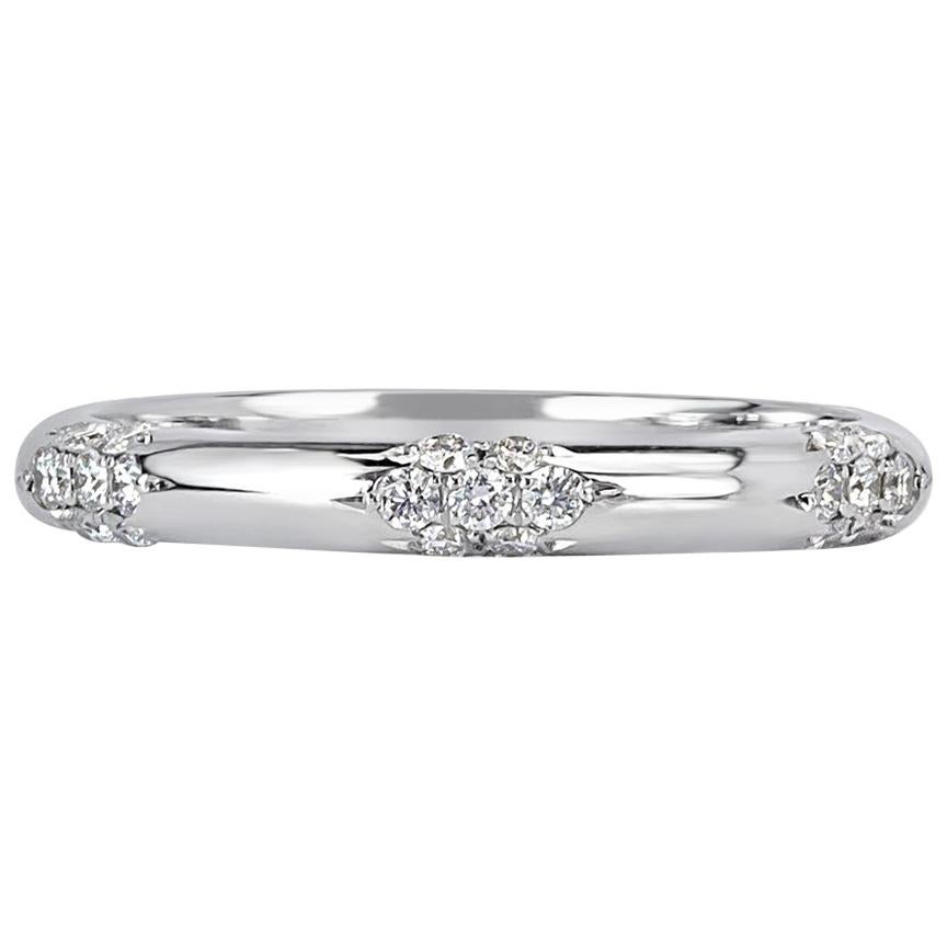 Mark Broumand 0.40 Carat Round Brilliant Cut Diamond Eternity Band in Platinum For Sale