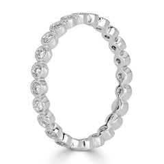 Mark Broumand 0.40 Carat Round Brilliant Cut Milgrain Bezel Set Eternity Band