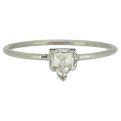 0.40 Carat Shield-Cut Diamond Solitaire Ring
