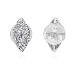 0,40 Carati SI/H Orecchini di diamanti taglio brillante rotondo Gioielli in oro bianco 10 carati