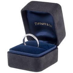 0.40 Carat Tiffany & Co. Platinum Diamond Wedding Band with Box