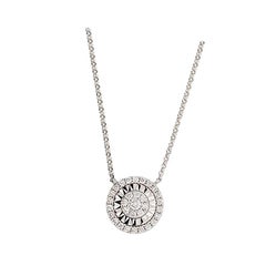 0.40 Carat White Diamond Cluster Pendant Necklace