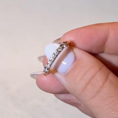 1 Carats G/SI1 Round Brilliant Diamonds Petite Band Ring in 14K Yellow Gold