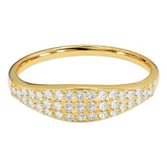 Anillo de oro de 14 quilates con banda de eternidad de diamantes de 0,40 quilates